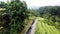 Water channel and rice fields