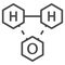 Water chemistry formula icon, outline style