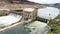 Water Churns below an iconic Diversion Dam on the Boise River in Idaho