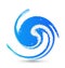 Water circular wave icon vector logo