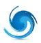 Water circular wave icon vector logo
