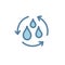 Water circulation doodle icon, vector illustration