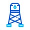 Water Cistern Tower Vector Sign Thin Line Icon
