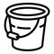 Water clean bucket icon, outline style