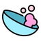 Water cleaner icon vector flat