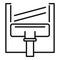 Water cleaner mop icon, outline style