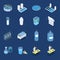 Water Cleaning Systems Isometric Icons