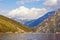 Water, clouds and mountains - beautiful Mediterranean autumn. Montenegro, Bay of Kotor