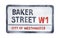 Water color illustration of Baker Street Sign.