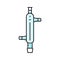 water condenser chemical glassware lab color icon vector illustration
