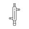 water condenser chemical glassware lab line icon vector illustration