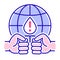 Water conflict color line icon. Eco problems. Isolated vector element. Outline pictogram for web page, mobile app, promo