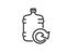 Water cooler bottle line icon. Refill aqua sign. Vector