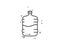 Water cooler bottle line icon. Still aqua sign. Vector