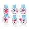 Water cooler cartoon character with love cute emoticon