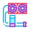 water cooler computer part color icon vector illustration