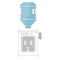 Water cooler with plastic bottle. Water dispenser . Vector illustration image on white background