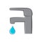 Water crane flat vector icon