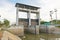 Water and dam gate in an irrigation canal