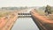 Water dam sluice gate irrigation canal in Chhattisgarh.