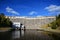 Water dam Vir-Czech Republic-Europe. Reservoir of drinking water and hydraulic power plant