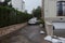 Water damaged car and flooded garage in the aftermath of Hurricane Sandy in Far Rockaway, New York