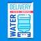 Water Delivery Service Promotional Banner Vector