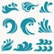 Water Design Elements. Sea wave icon, ocean symbol design. Vector