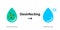 Water disinfection vector purification icons