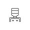 Water dispenser outline icon