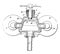 Water Distribution Valve vintage illustration