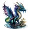 Water Dragon: Majestic Dragon Clipart: Mythical Power in Art