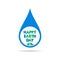 Water drop for 22 april. Vector illustration