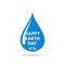 Water drop for 22 april. Vector illustration