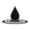 Water drop black simple icon