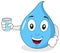 Water Drop Character Holding a Glass