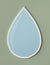 Water drop cut out icon on green