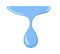 Water drop dripping, flowing down. Aqua blob falling, leaking. Clean pure liquid, waterdrop falls. Blue clear droplet