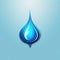 water drop droplet logo beauty spa yoga AI generative