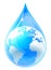 Water Drop Droplet World Earth Globe
