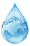 Water drop earth concept