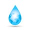 Water drop earth concept, vector illustration