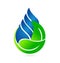 Water drop ecology concept logo
