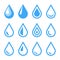 Water Drop Emblem. Logo Template. Icon Set. Vector