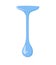 Water drop flowing, falling down. Blue clear pure waterdrop dripping, melting, leaking. Aqua liquid, aquatic fluid