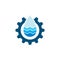 water drop gear  icon  vector illustration