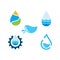 water drop gear  icon  vector illustration