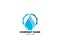 Water drop gear logo concept design
