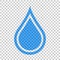 Water drop icon in flat style. Raindrop vector illustration on i