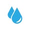 Water drop icon in flat style. Raindrop vector illustration on w